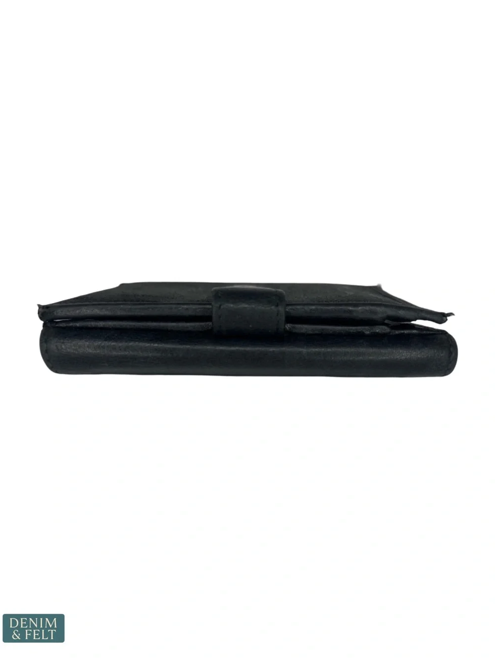 Salvatore Ferragamo Gancini Black Canvas Leather Wallet Compact Bifold‎ Designer